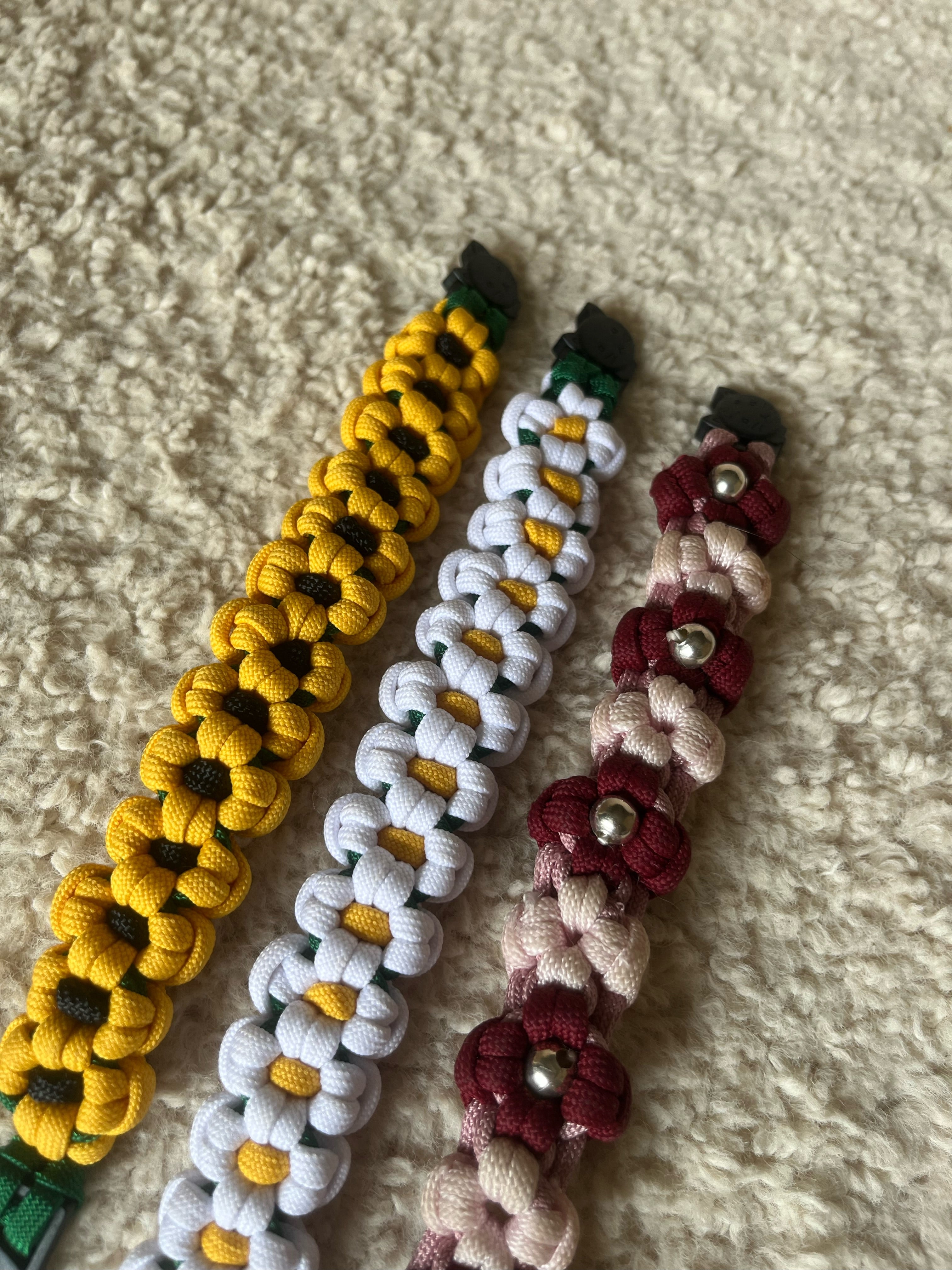 Collier Chat - Fleurs